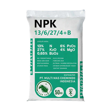 Pupuk NPK 13.6.27.4+B Daun Sawit